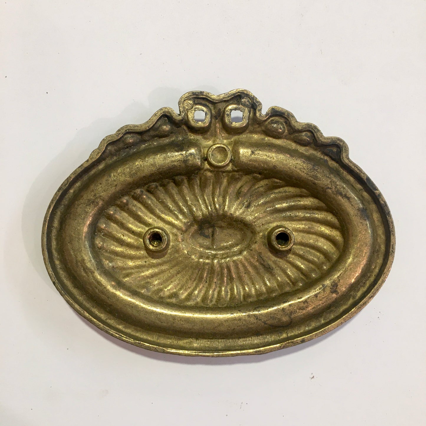 SOLID BRASS OVAL PLATE HANDLE - Medium