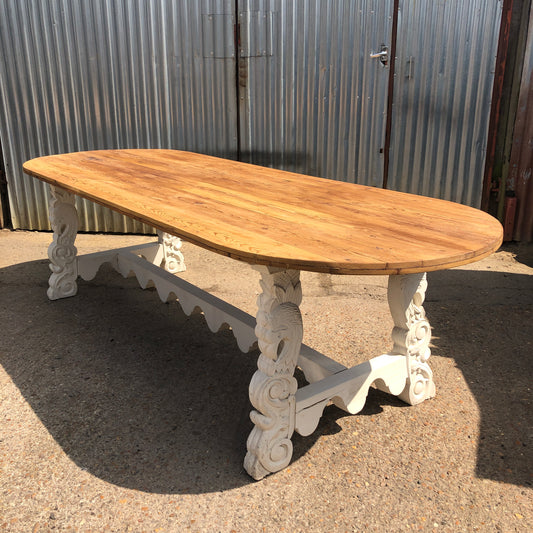 MAGNIFICENT VINTAGE SPANISH DINING TABLE