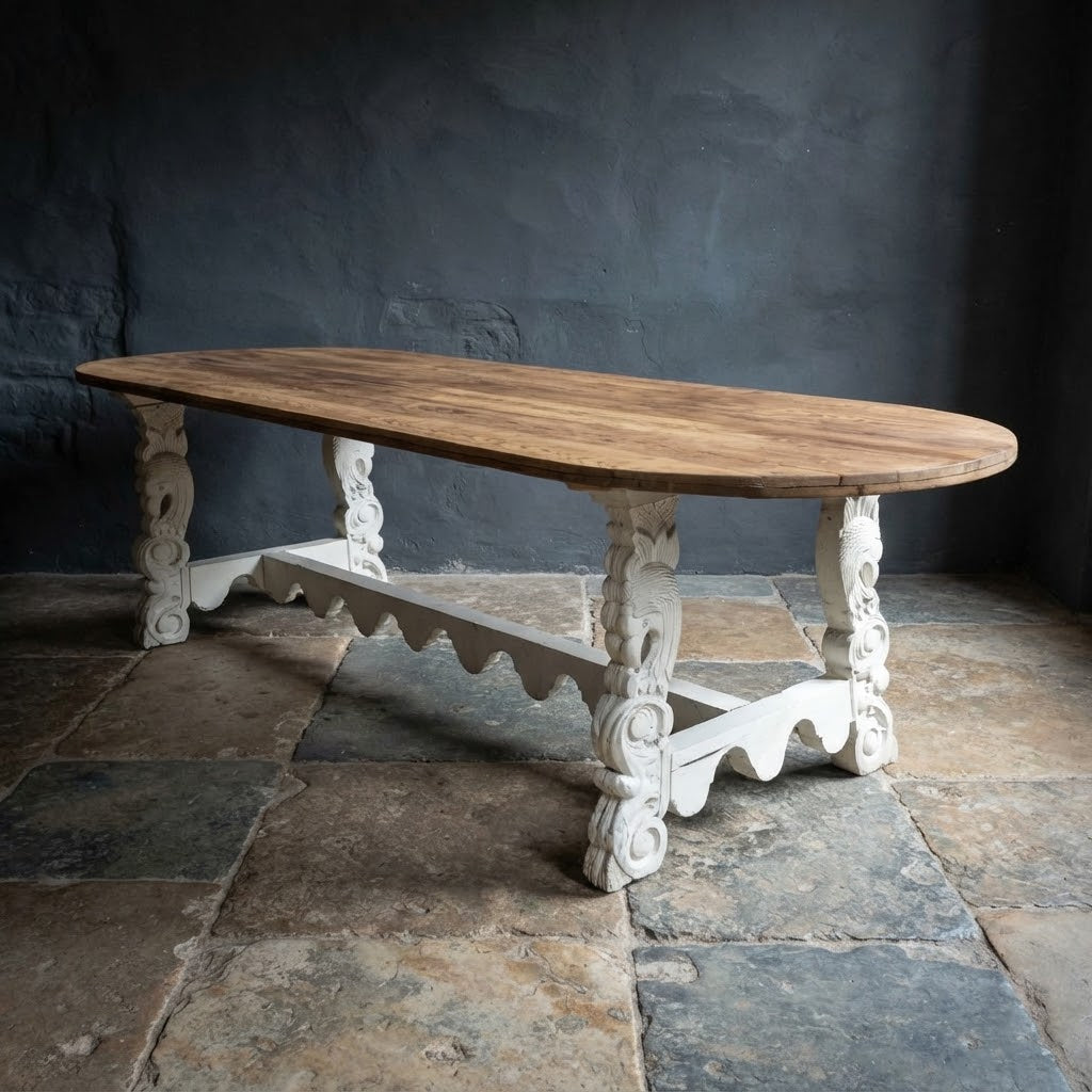 MAGNIFICENT VINTAGE SPANISH DINING TABLE
