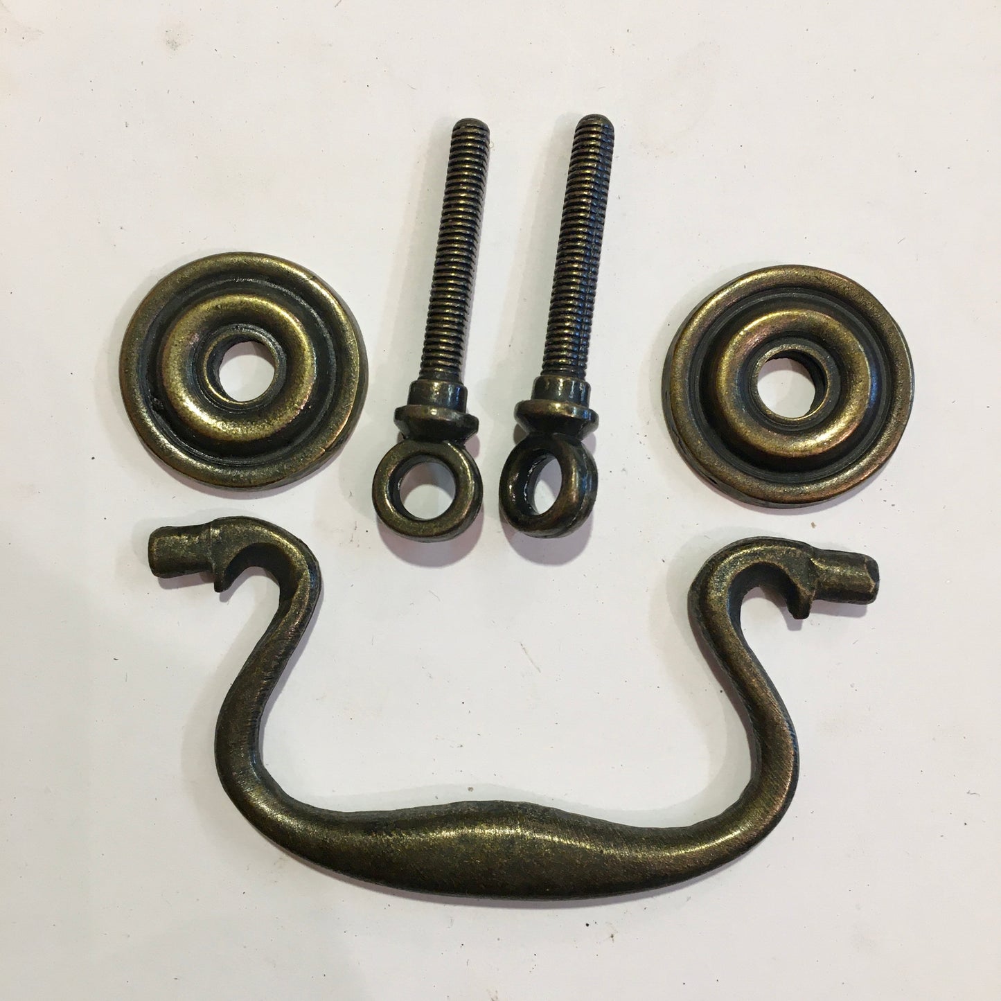 RARE COLLECTION OF SOLID BRASS VINTAGE HANDLES, ESCUTCHEONS & MORE